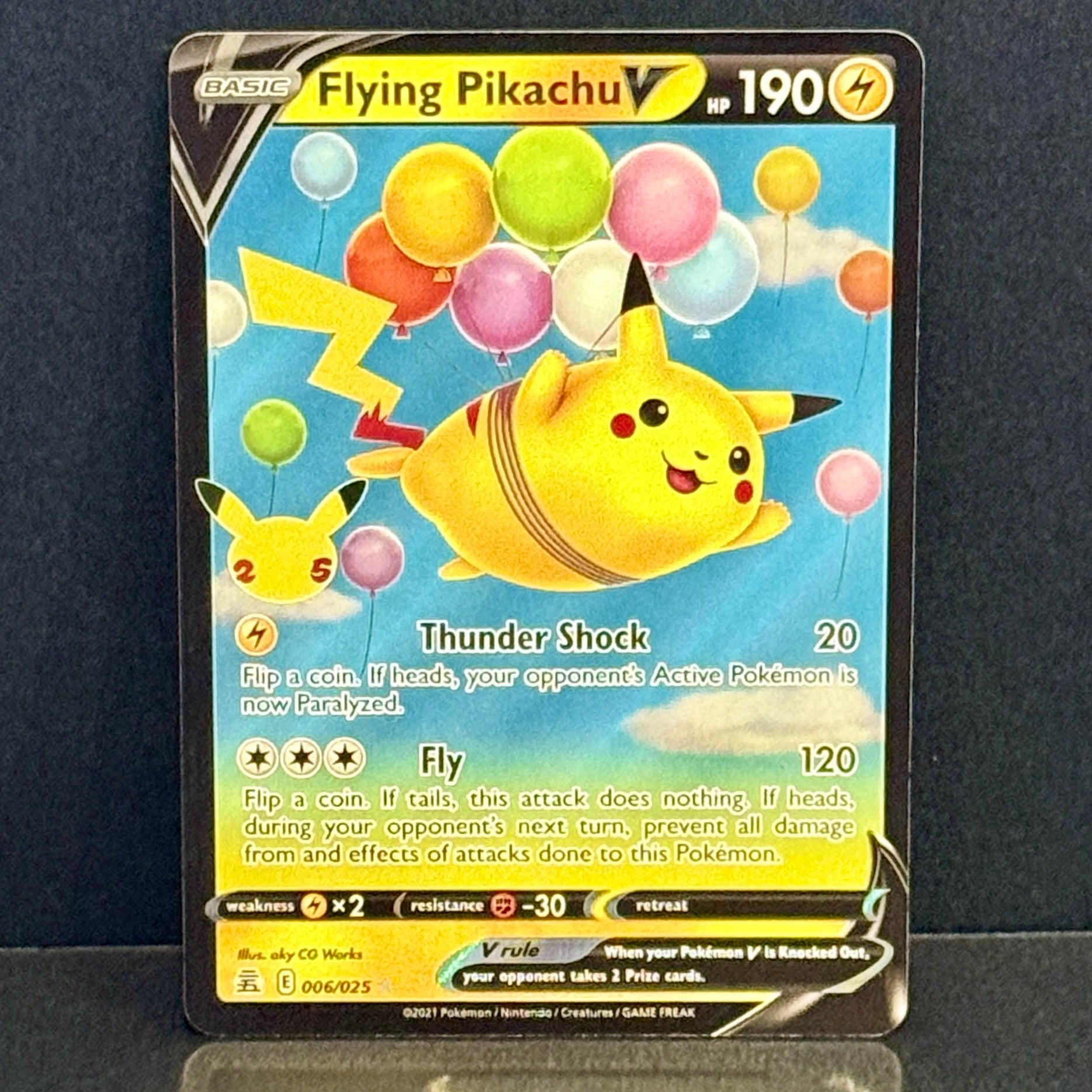 flying pikachu v pokemon card 2021 Celebrations 006/025 Ultra Rare – Final Form Collectables Style:Fearless Swashbuckler w/ Sketch Dungeons & Dragons If tails Throne of the Monarch