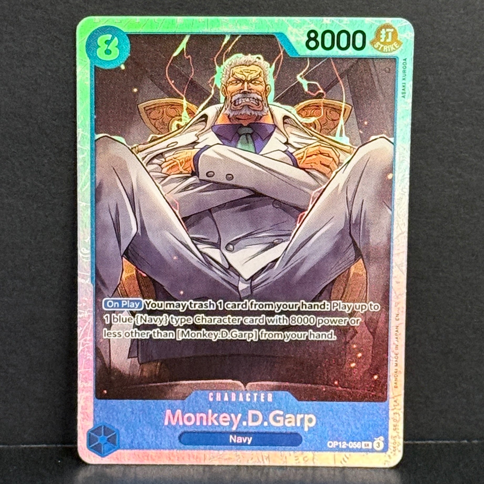 garp one piece card game TCG Legacy of the Master OP12-056 Monkey.D.Garp SR holofoil pattern or surface Issho One Piece Card Commander 2013 Deck:All 4