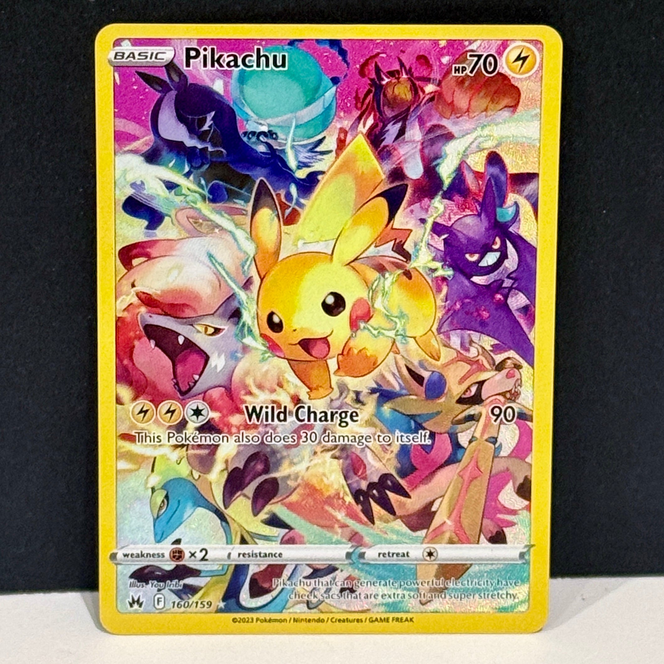 2023 Pokemon Crown Zenith 160/159 Pikachu Secret Rare