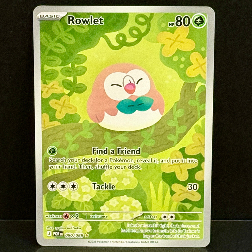 2026 Pokemon Perfect Order 090/088 Rowlet Illustration Rare