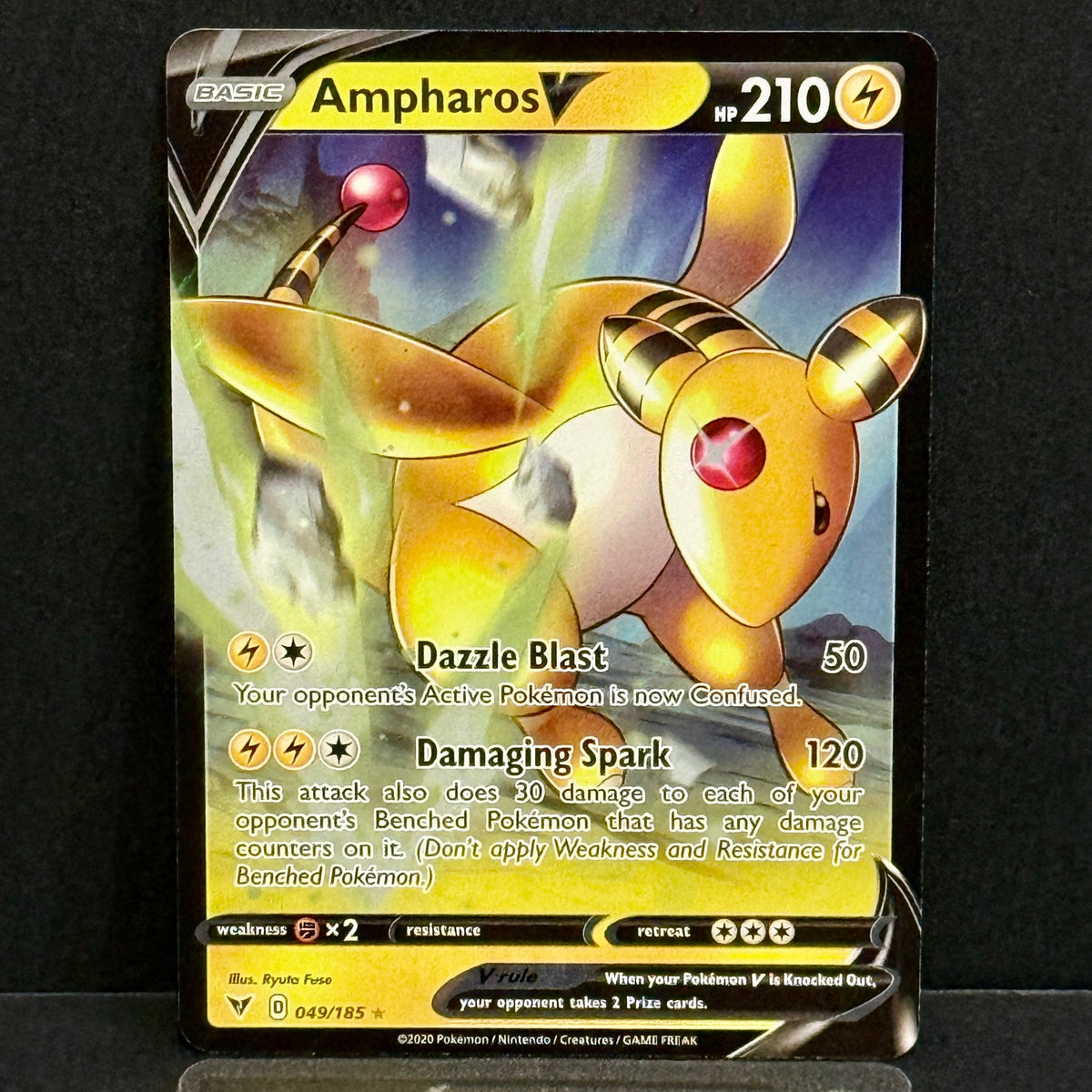 2020 Pokemon Vivid Voltage 049/185 Ampharos V Ultra Rare