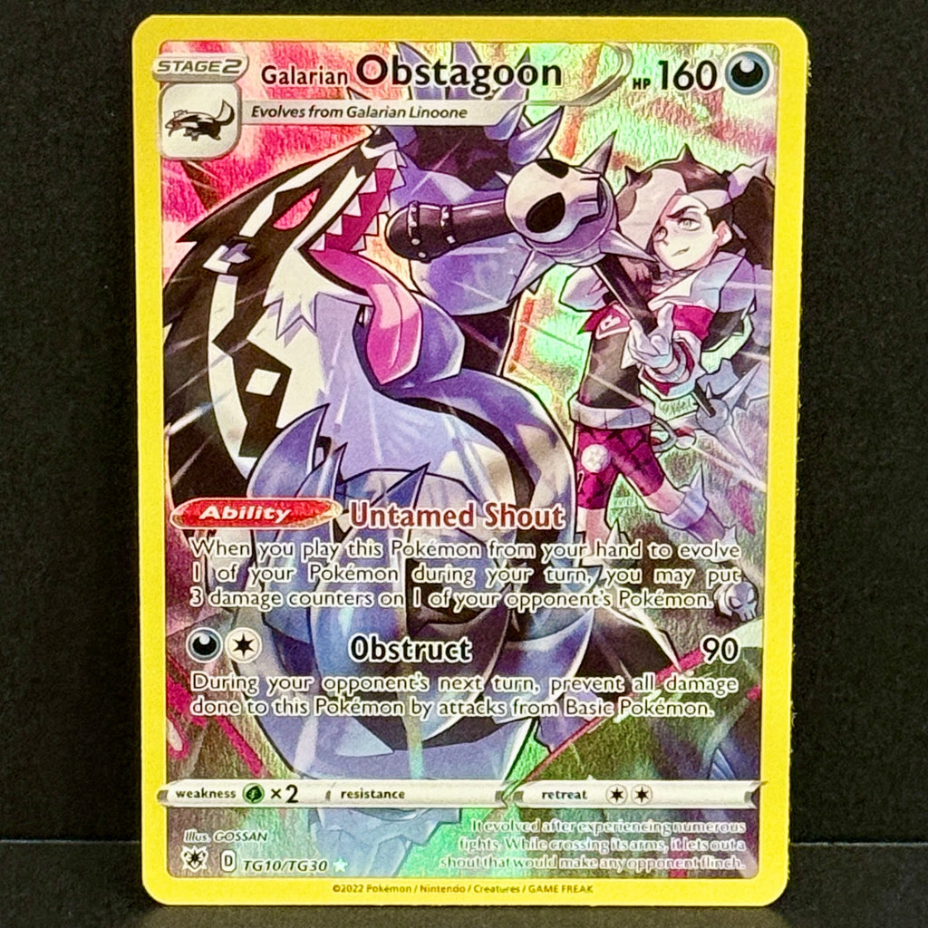 2022 Pokemon Astral Radiance Trainer Gallery TG10/TG30 Galarian Obstagoon Ultra Rare