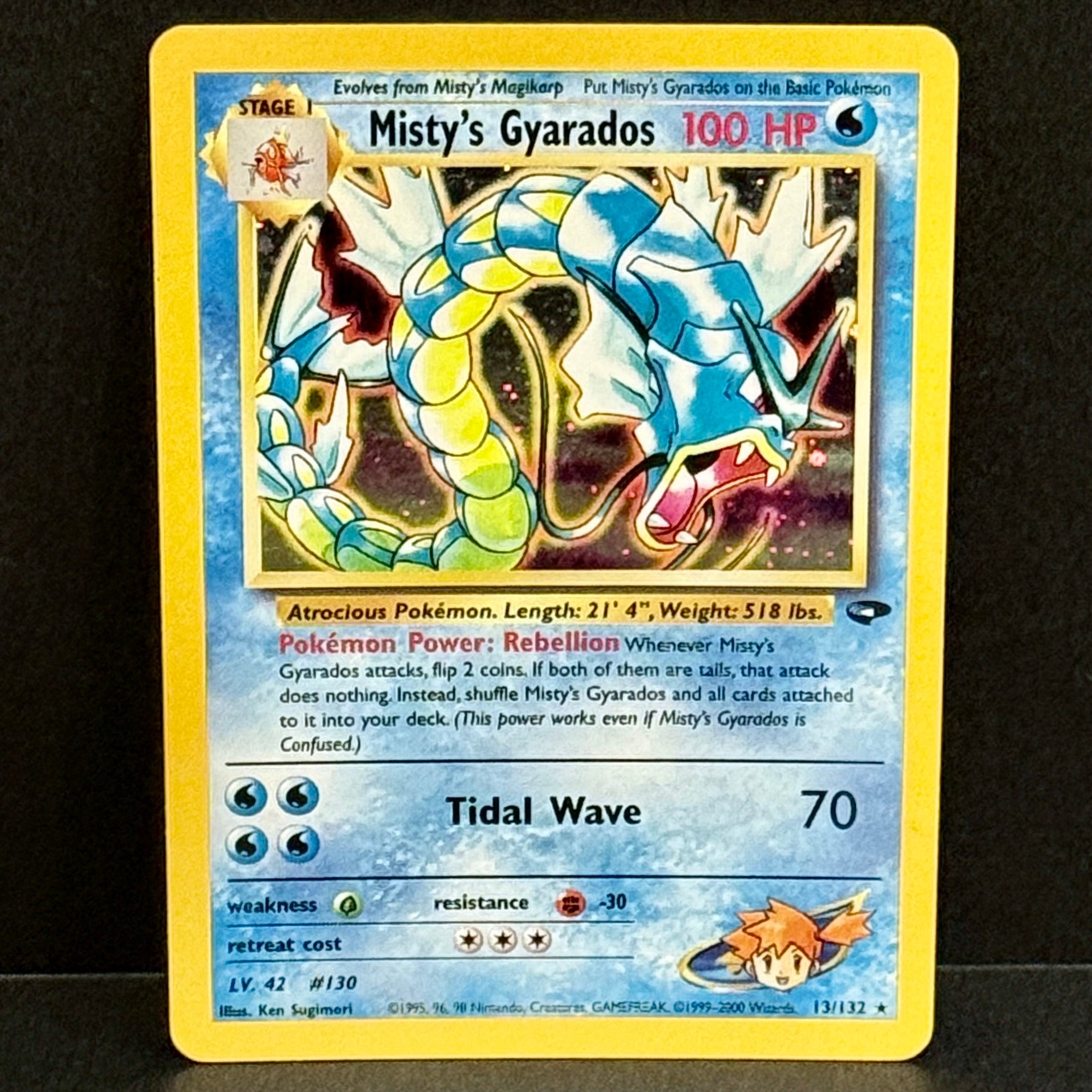 2000 Pokemon Gym Challenge 013/132 Misty's Gyarados Holo Rare