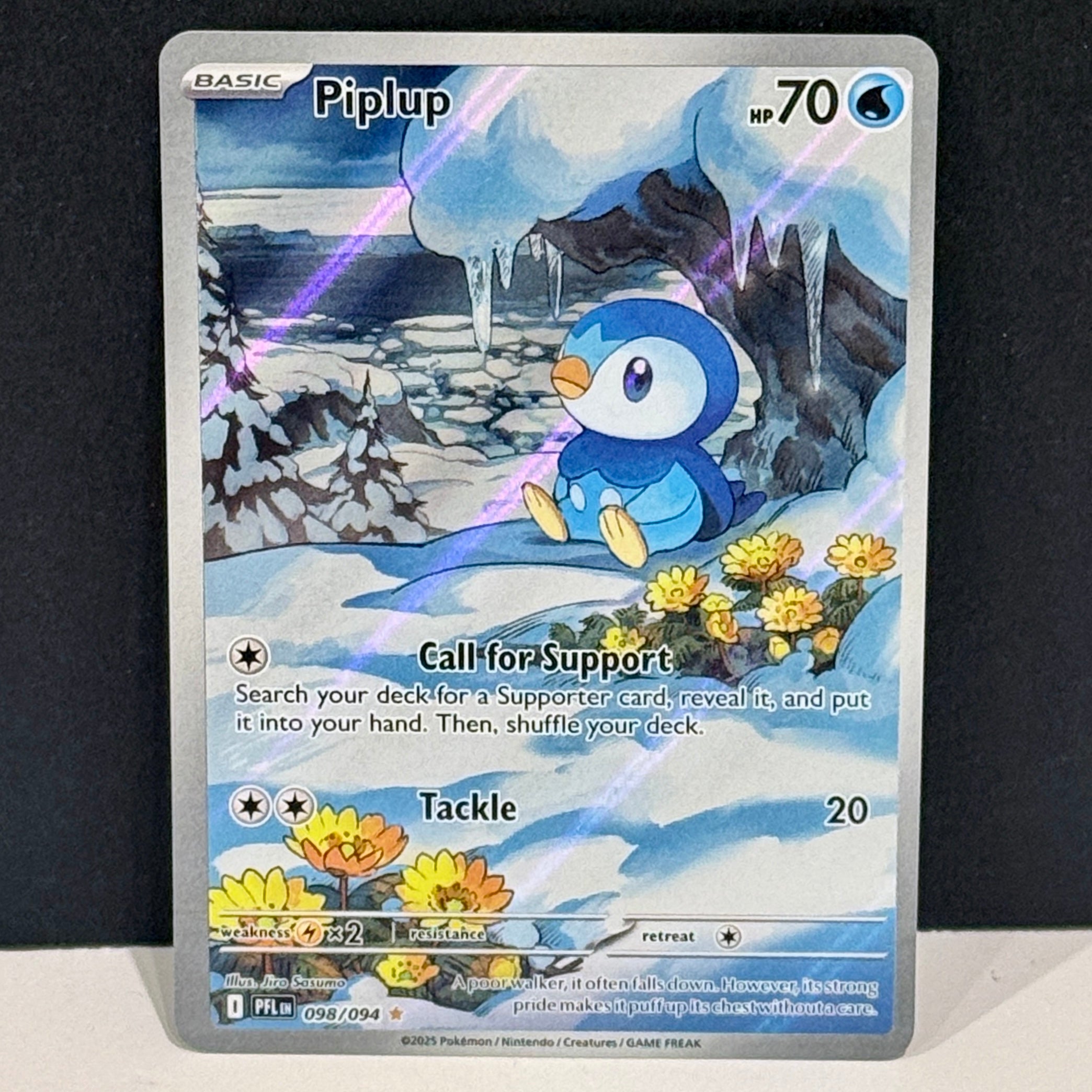 2025 Pokemon Phantasmal Flames 098/094 Piplup Illustration Rare