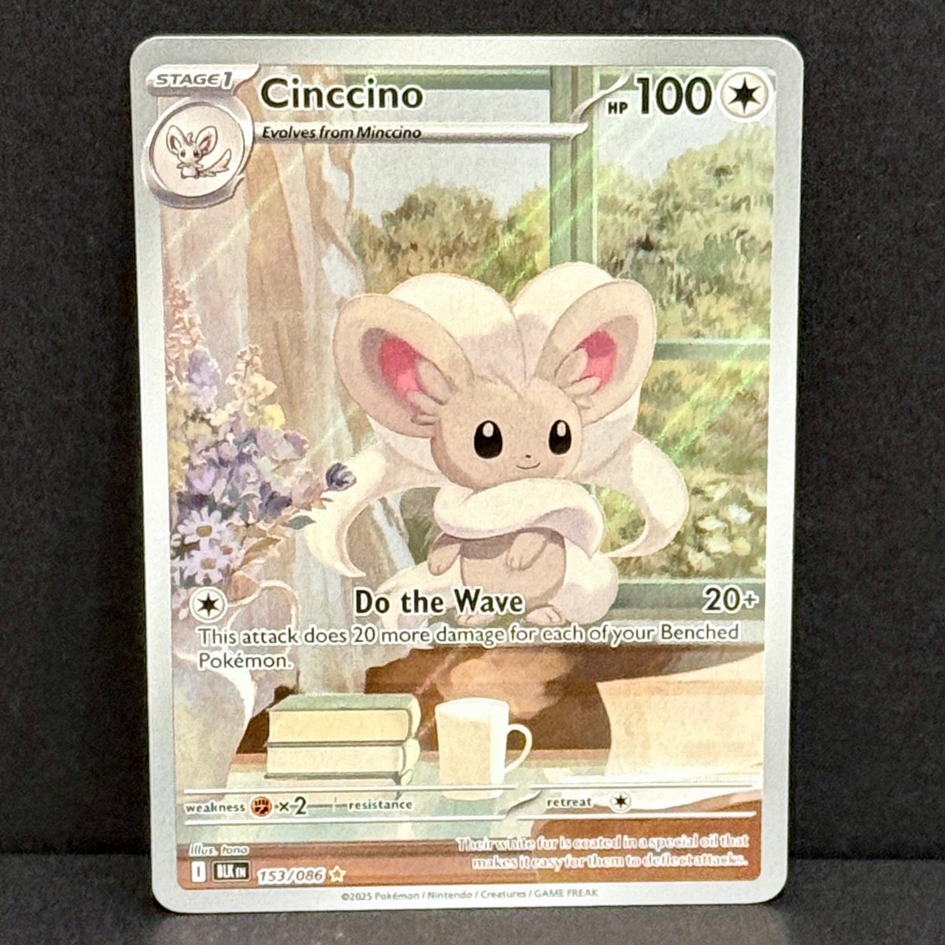 2024 Pokemon Black Bolt 153/086 Cinccino Illustration Rare