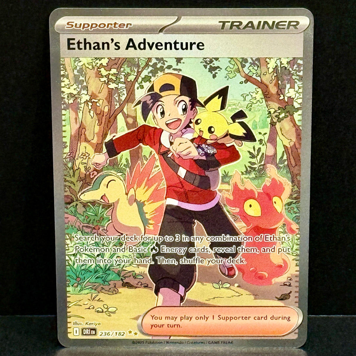 2025 Pokemon Destined Rivals 236/182 Ethan's Adventure Special Illustration Rare