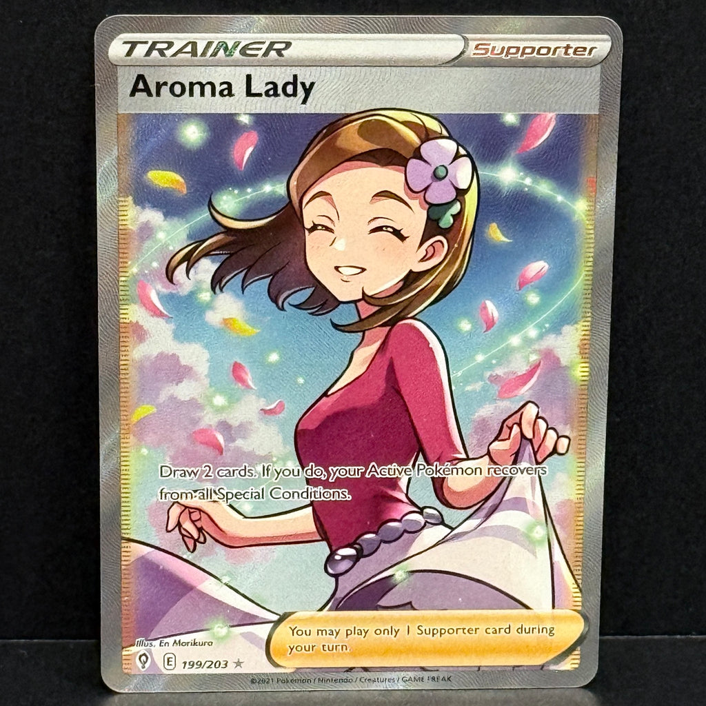 2021 Pokemon Evolving Skies 199/203 Aroma Lady Full Art Ultra Rare