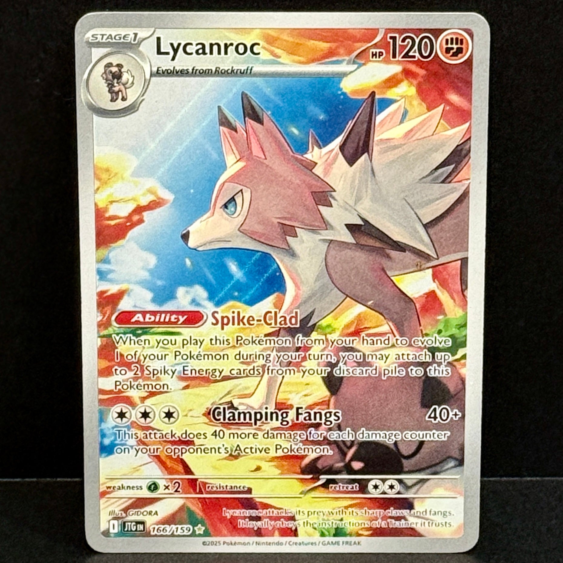 2025 Pokemon Journey Together 166/159 Lycanroc Illustration Rare