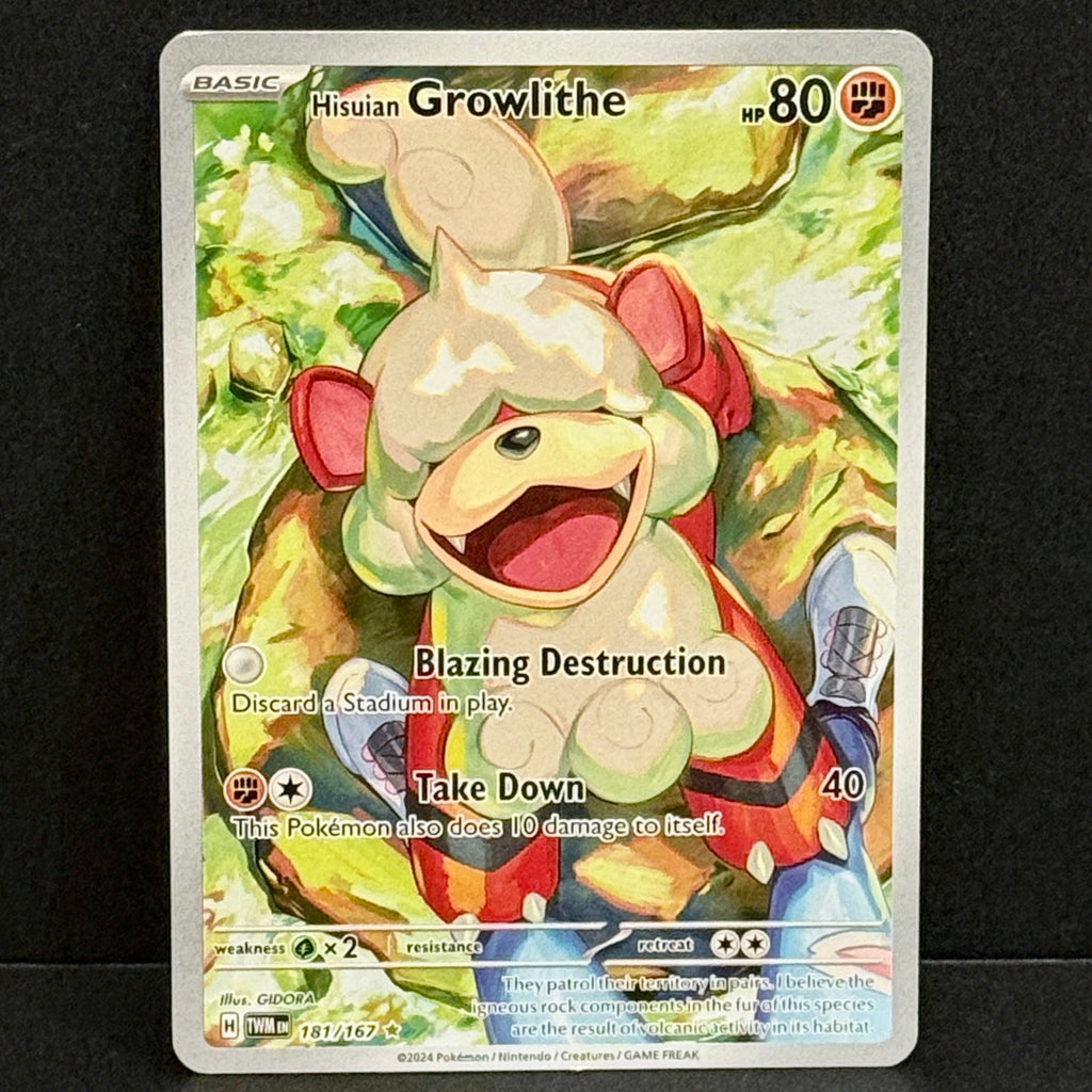 2024 Pokemon Twilight Masquerade 181/167 Hisuian Growlithe Illustration Rare