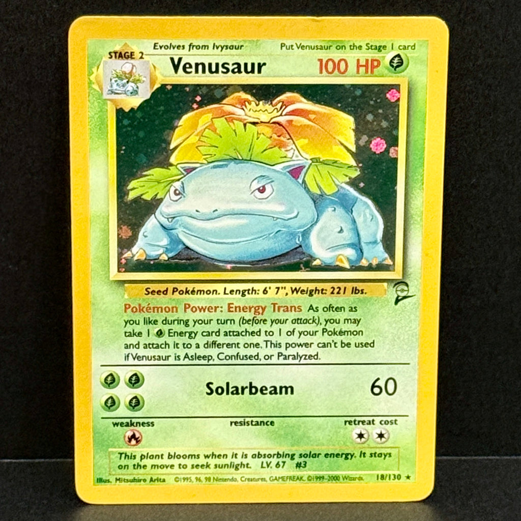 2000 Pokemon Base Set 2 018/130 Venusaur Holo Rare