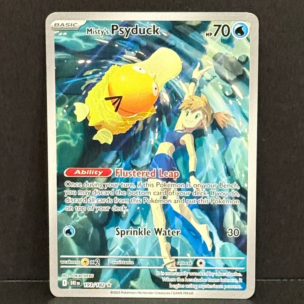 2025 Pokemon Destined Rivals 193/182 Misty's Psyduck Illustration Rare