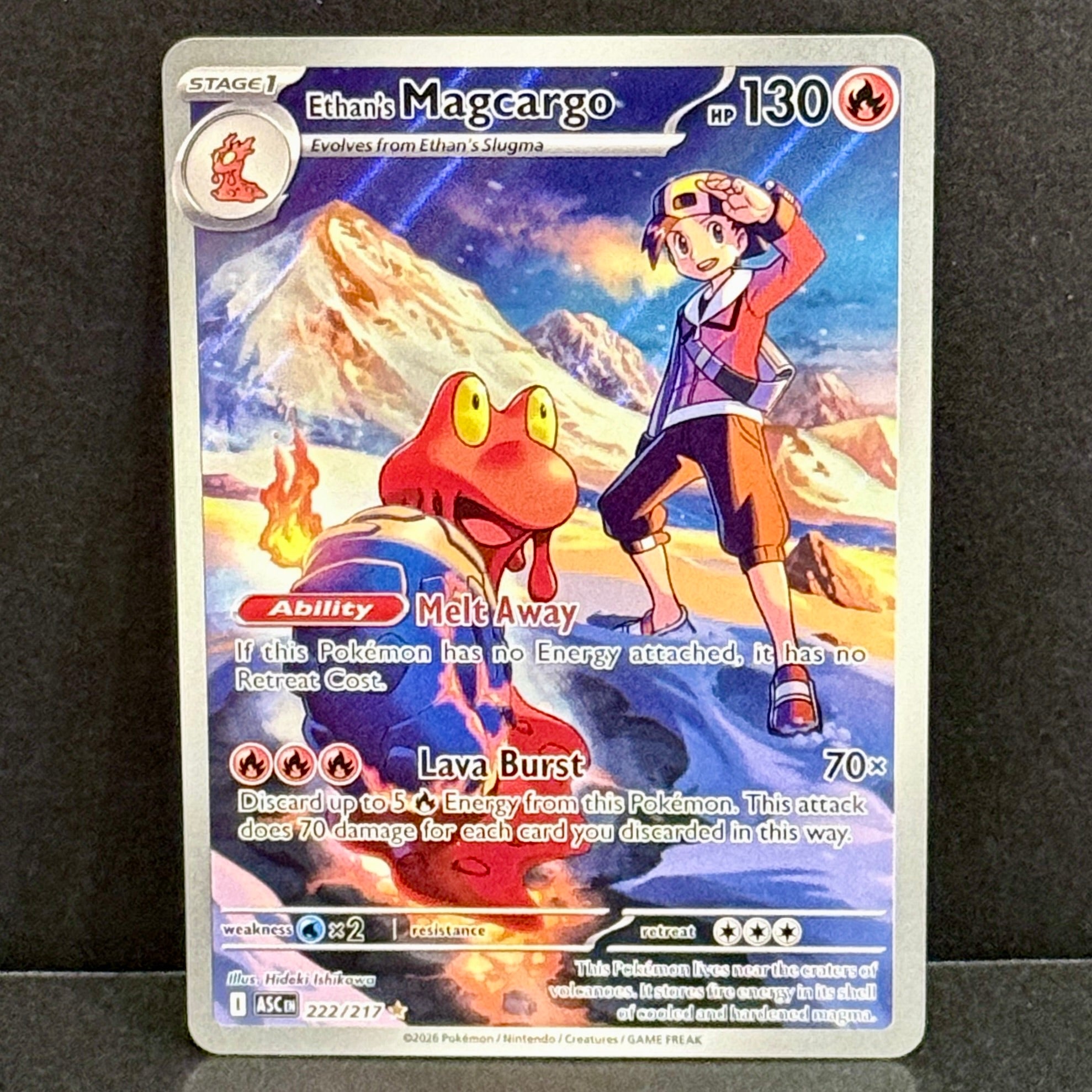 2026 Pokemon Ascended Heroes 222/217 Ethan's Magcargo Illustration Rare