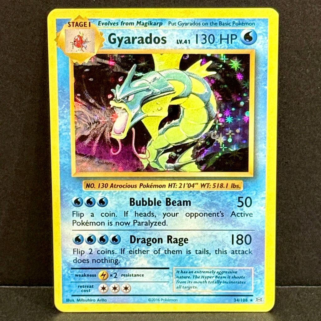 2016 Pokemon Evolutions 034/108 Gyarados Holo Rare
