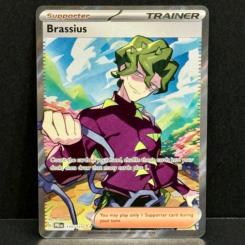 2025 Pokemon Prismatic Evolutions 135/131 Brassius Ultra Rare