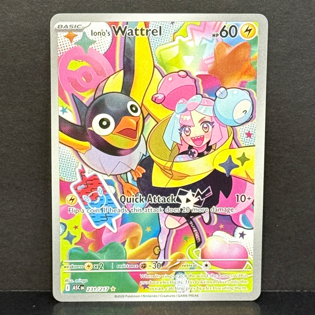 2026 Pokemon Ascended Heroes 231/217 Iono's Wattrel Illustration Rare