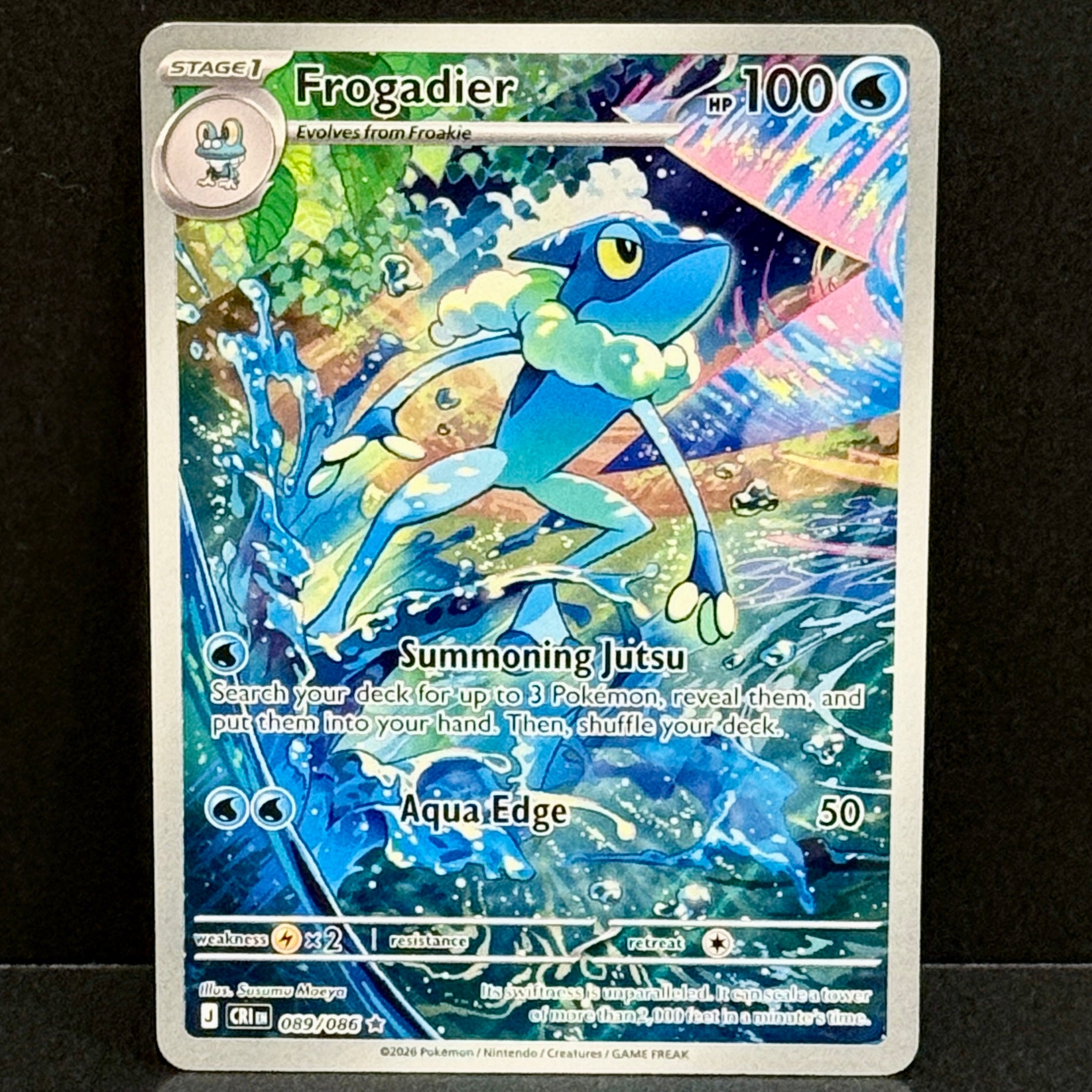 2026 Pokemon Chaos Rising 089/086 Frogadier Illustration Rare