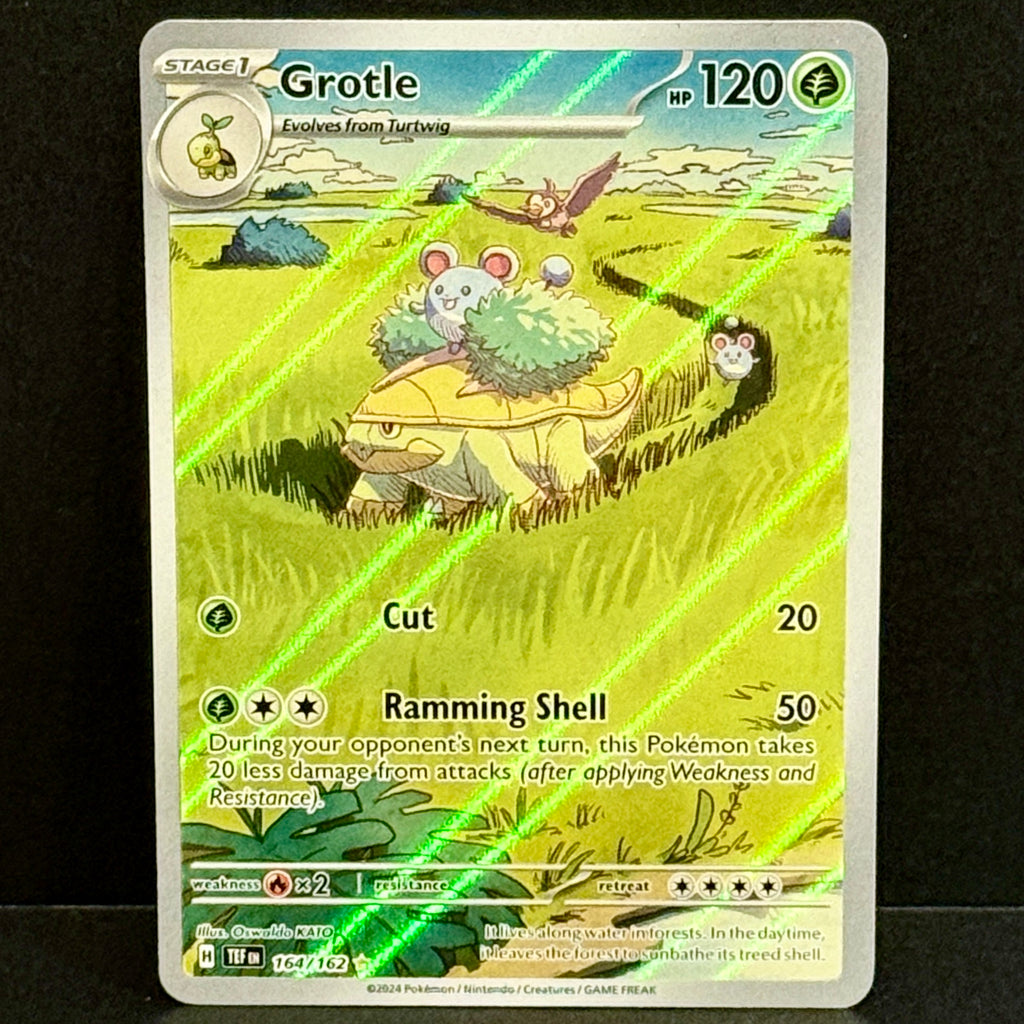 2024 Pokemon Temporal Forces 164/162 Grotle Illustration Rare