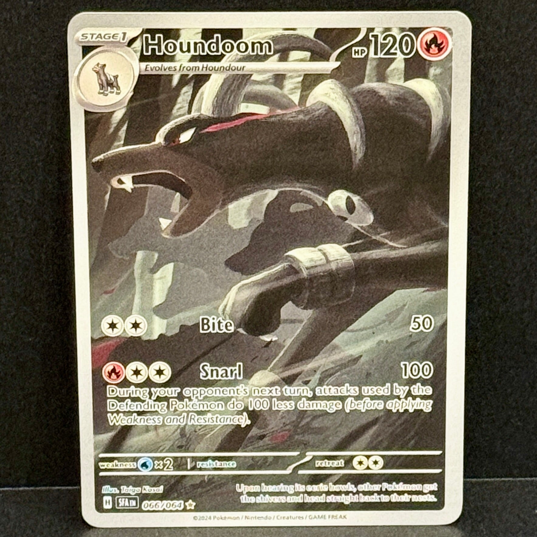 2024 Pokemon Shrouded Fable 066/064 Houndoom Illustration Rare