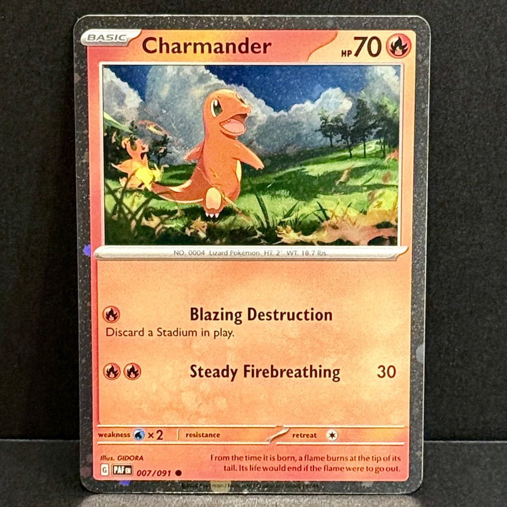 2024 Pokemon Paldean Fates 007/091 Charmander Cosmos Holo Common