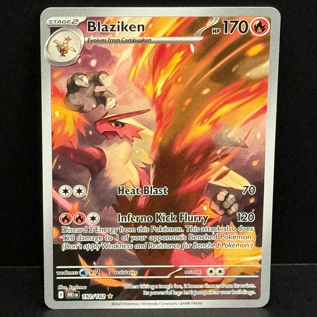 2025 Pokemon Destined Rivals 192/182 Blaziken Illustration Rare