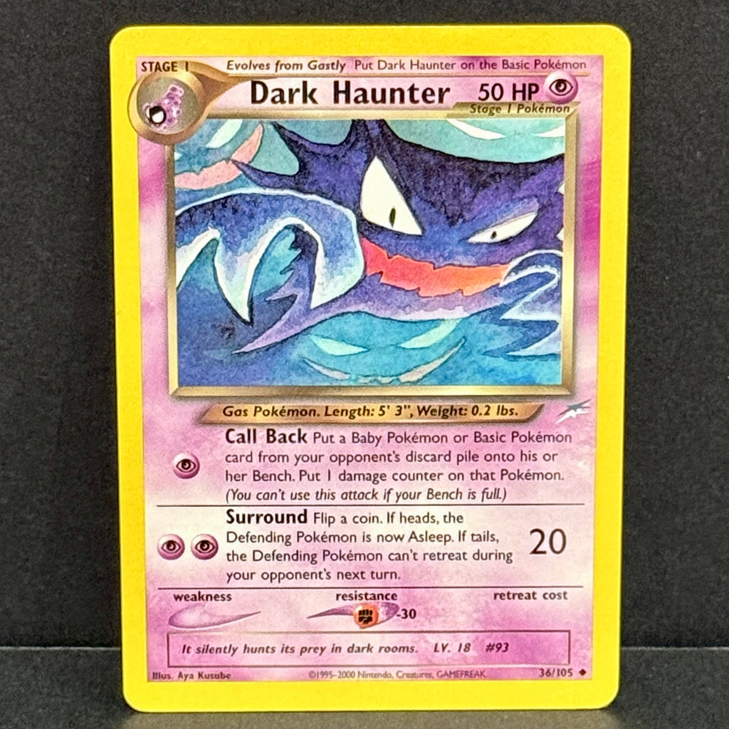2001 Pokemon Neo Destiny 036/105 Dark Haunter Uncommon