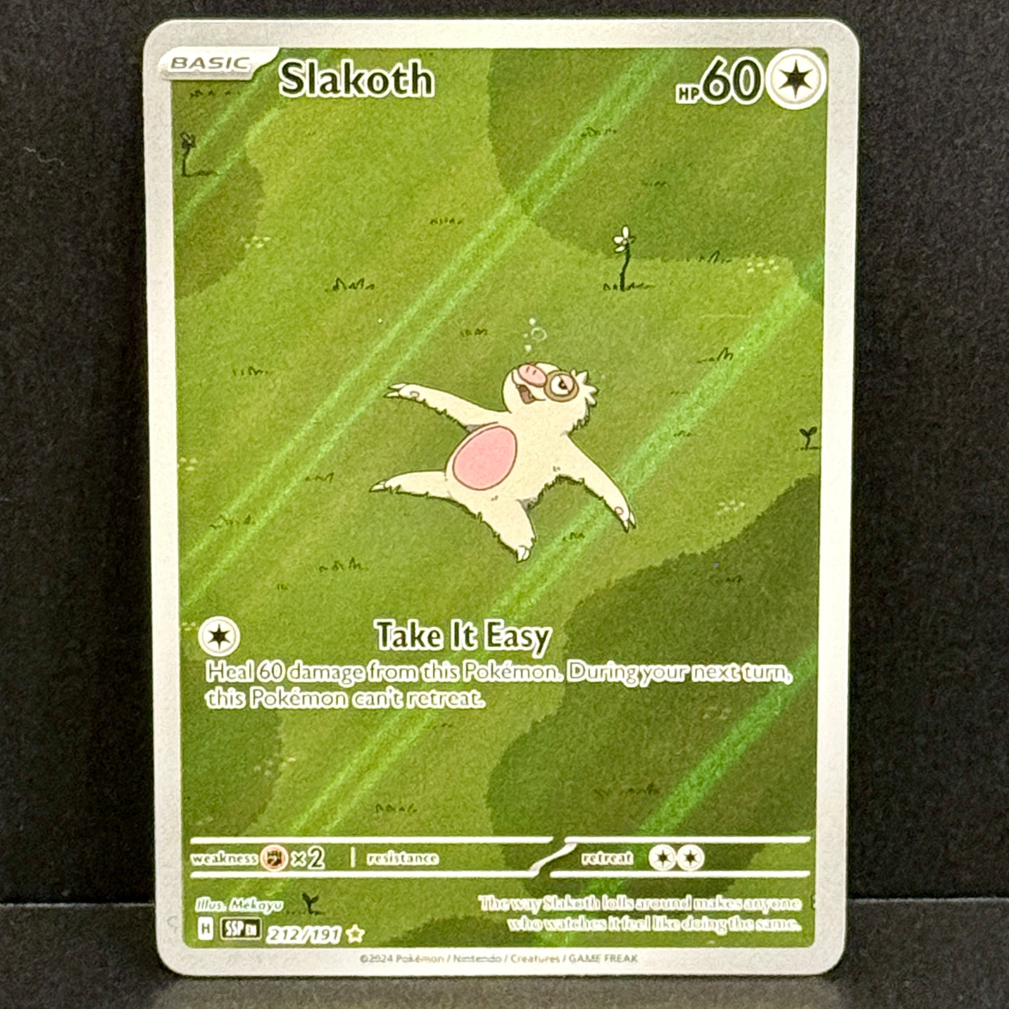 2024 Pokemon Surging Sparks 212/191 Slakoth Illustration Rare