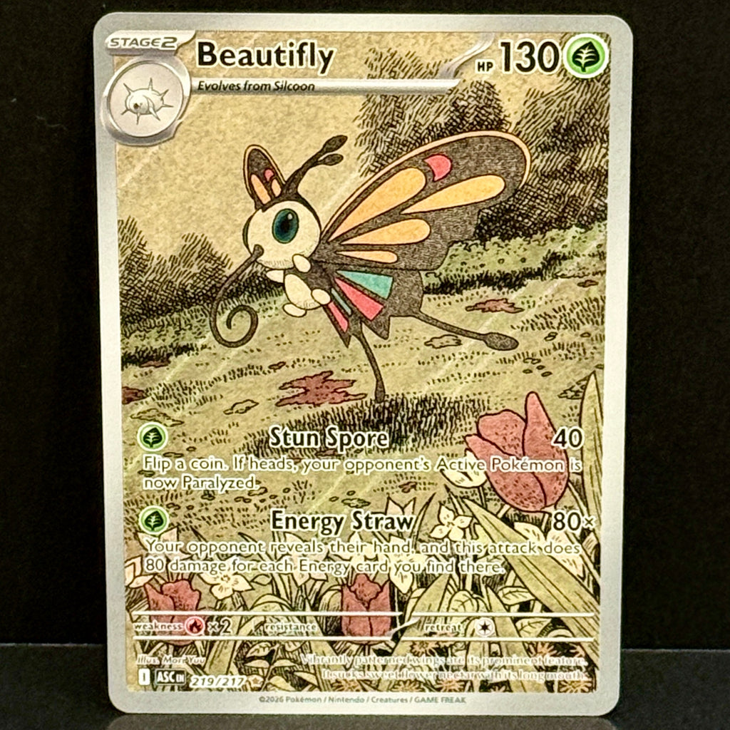 2026 Pokemon Ascended Heroes 219/217 Beautifly Illustration Rare