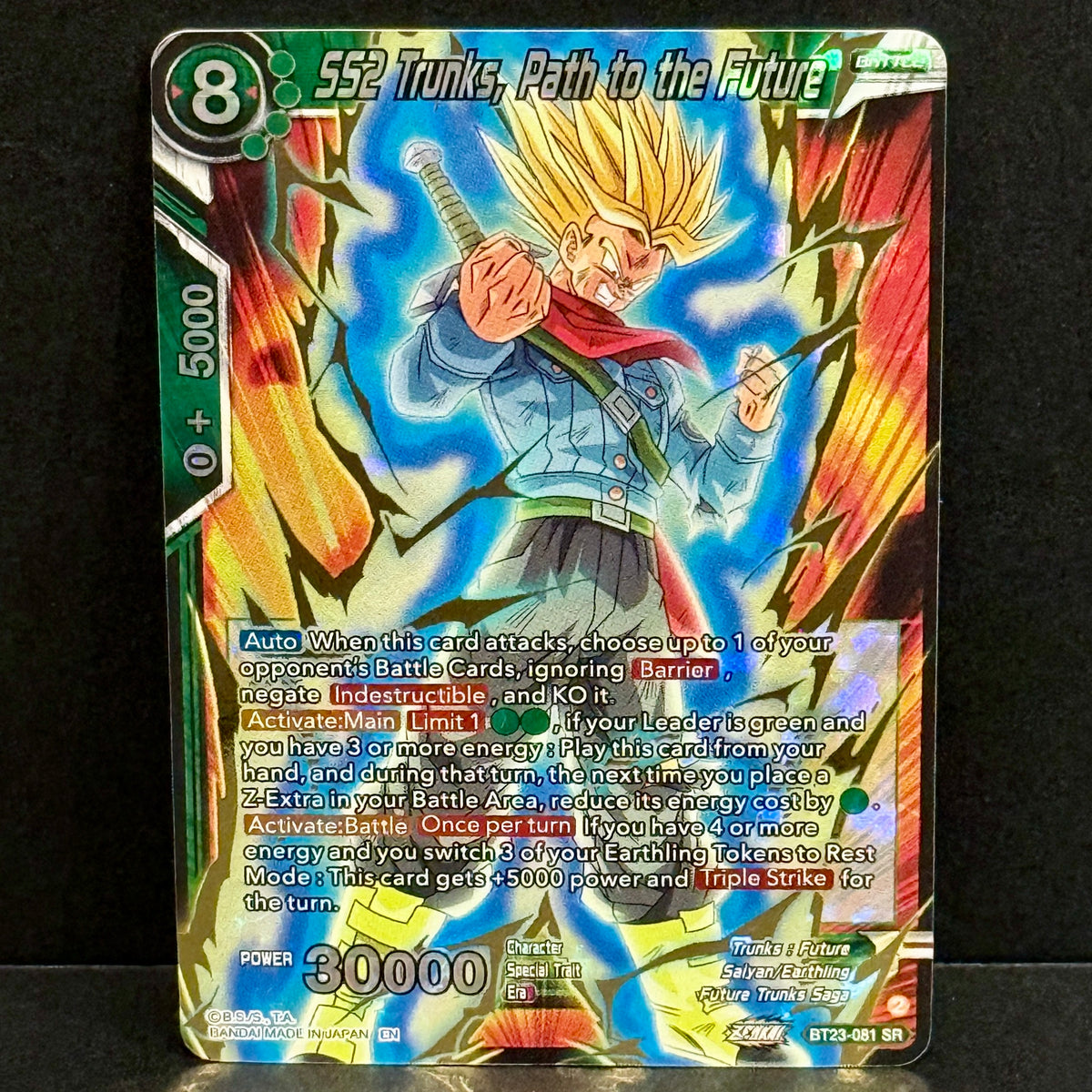 2023 Dragon Ball Perfect Combination BT23-081 SS2 Trunks, Path to the Future Super Rare