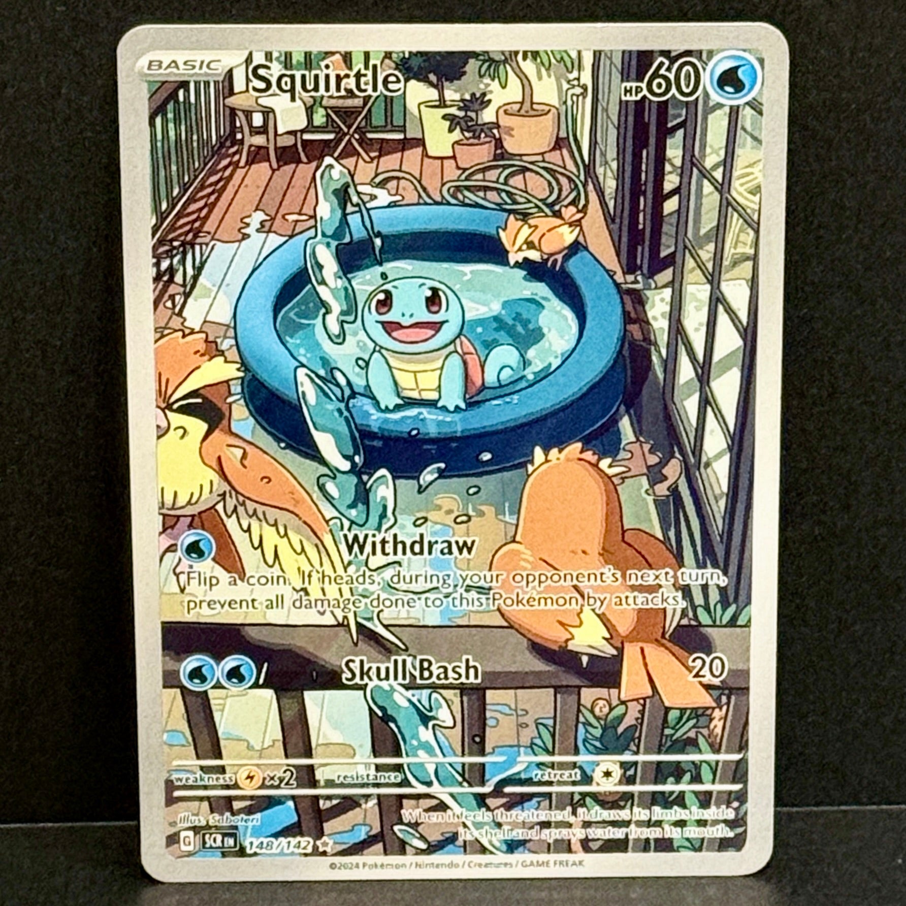 2024 Pokemon Stellar Crown 148/142 Squirtle Illustration Rare