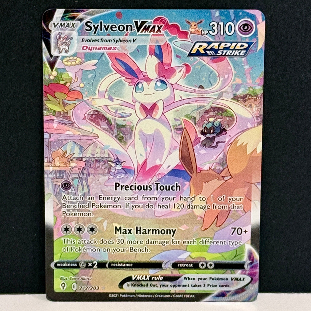 2021 Pokemon Evolving Skies 212/203 Sylveon VMAX Alternate Art Seret Rare