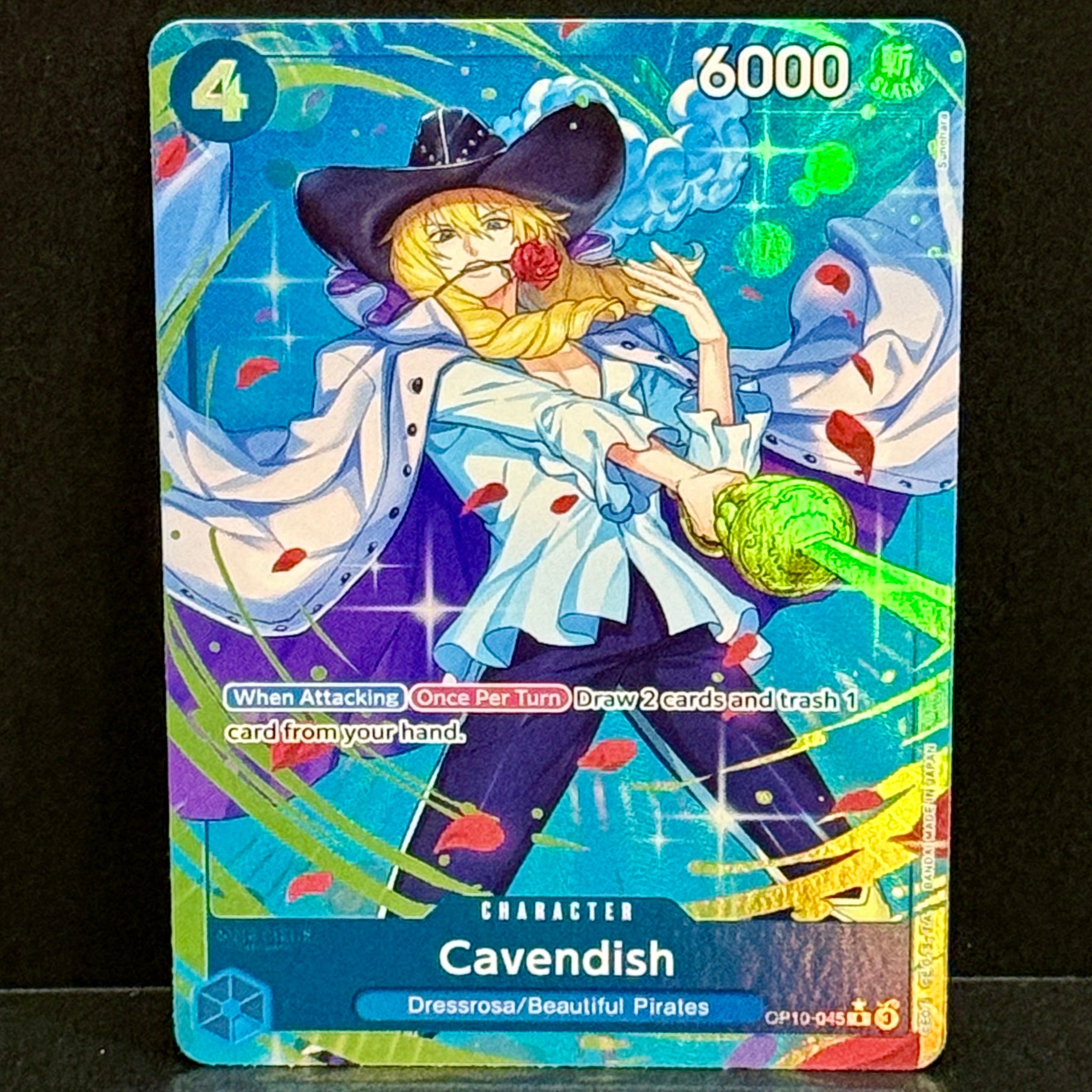 2025 One Piece OP-10 045 Cavendish Character Rare Parallel