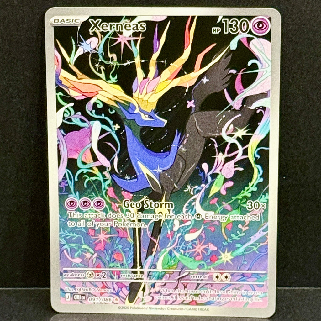 2026 Pokemon Chaos Rising 091/086 Xerneas Illustration Rare