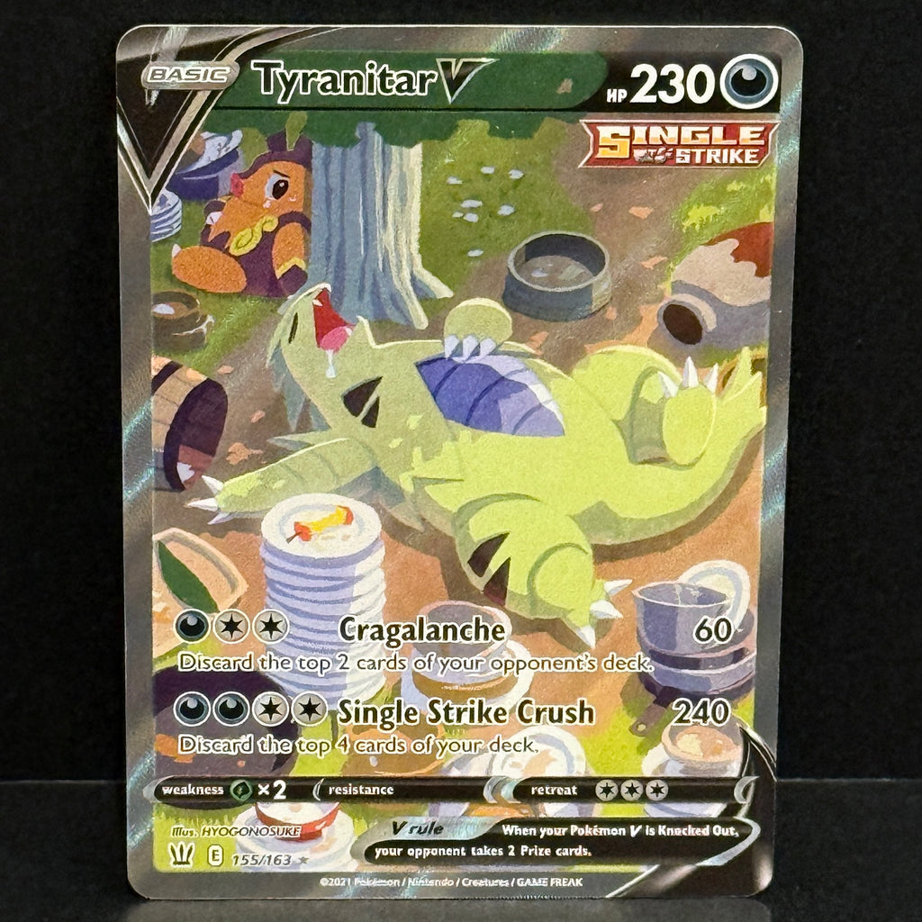 2021 Pokemon Battle Styles 155/163 Tyranitar V Alternate Full Art Ultra Rare