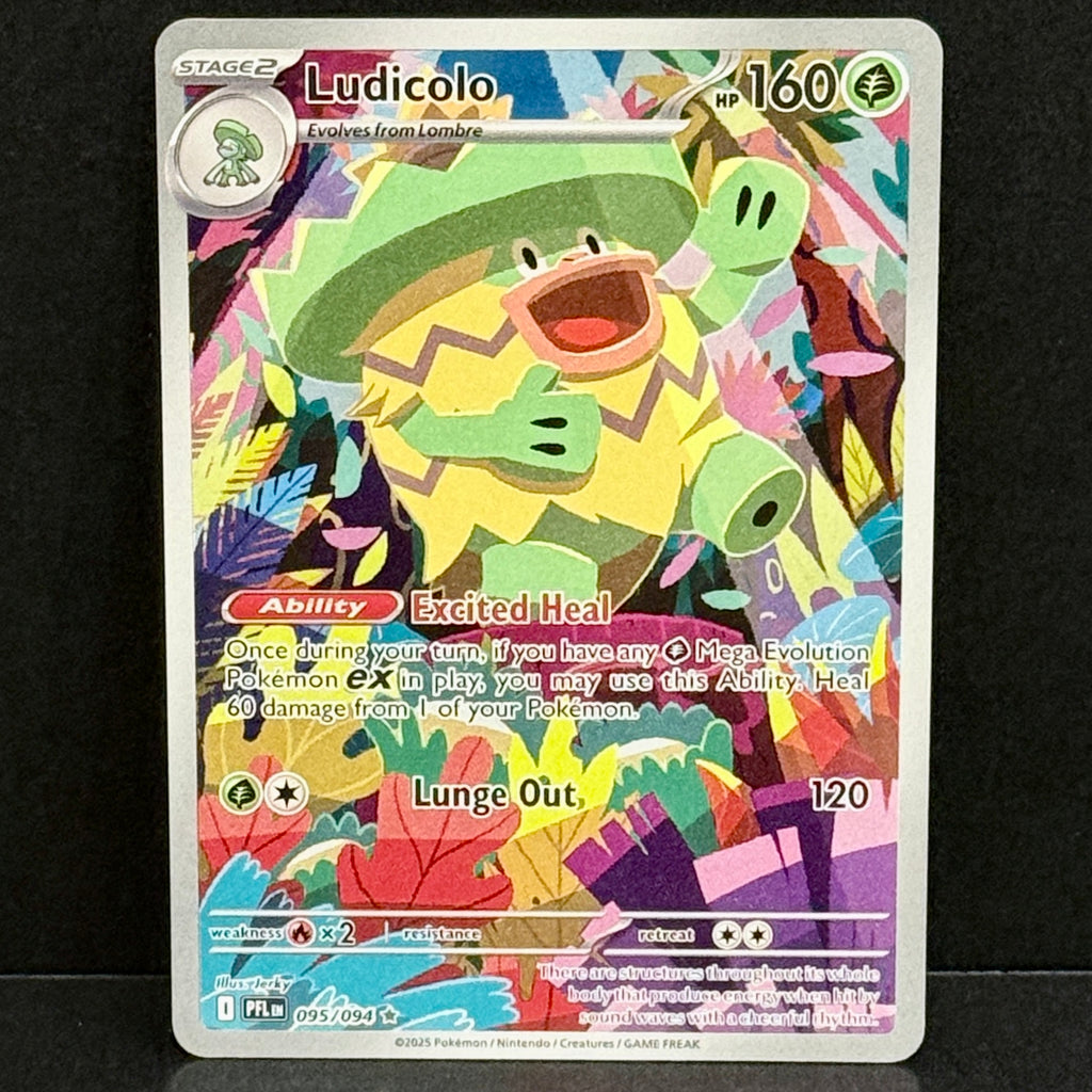 2025 Pokemon Phantasmal Flames 095/094 Ludicolo Illustration Rare