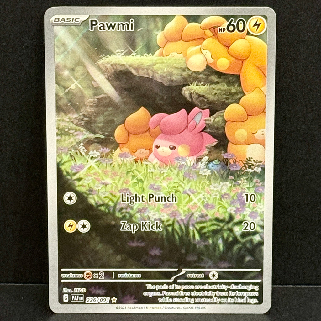 2024 Pokemon Paldean Fates 226/091 Pawmi Illustration Rare