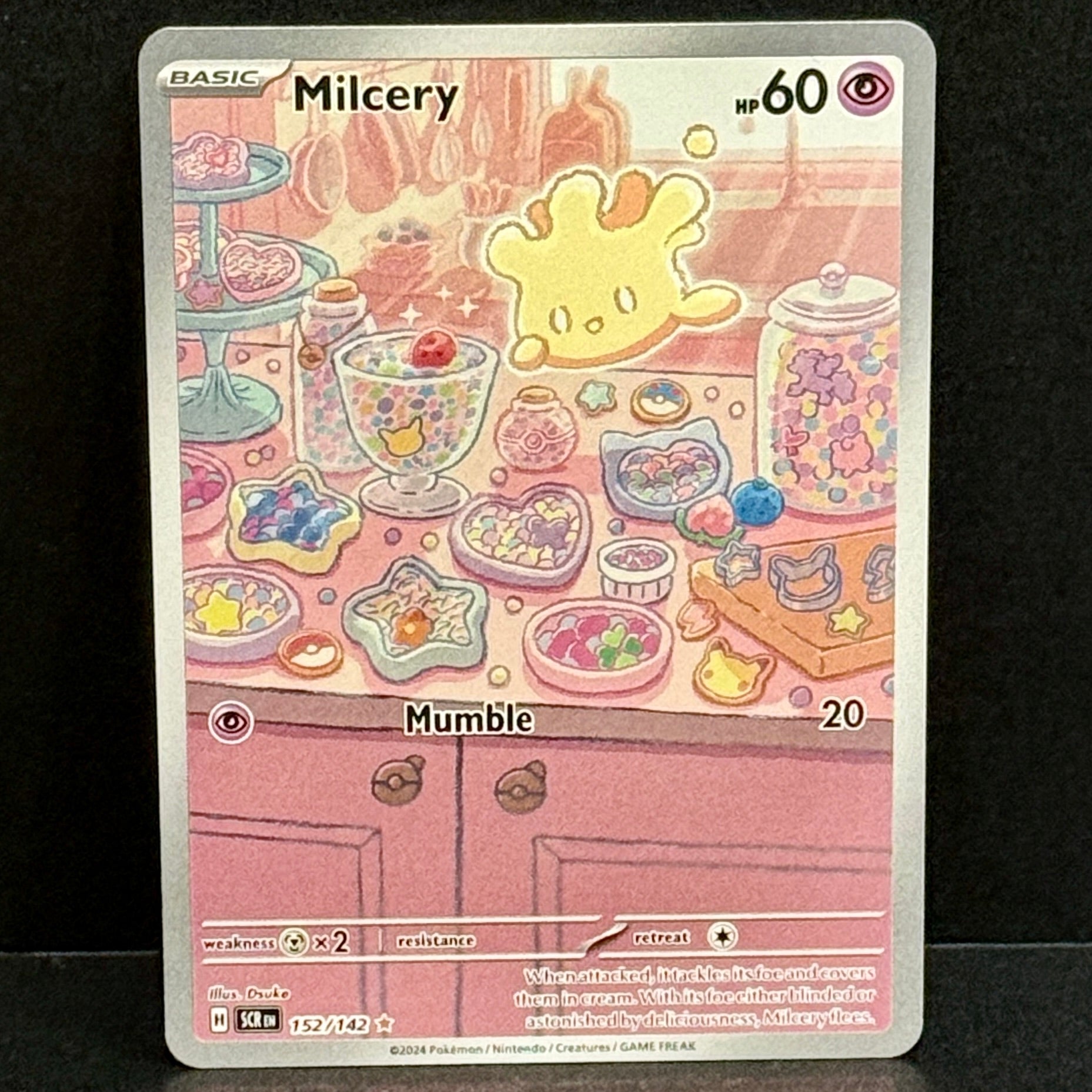 2024 Pokemon Stellar Crown 152/142 Milcery Illustration Rare
