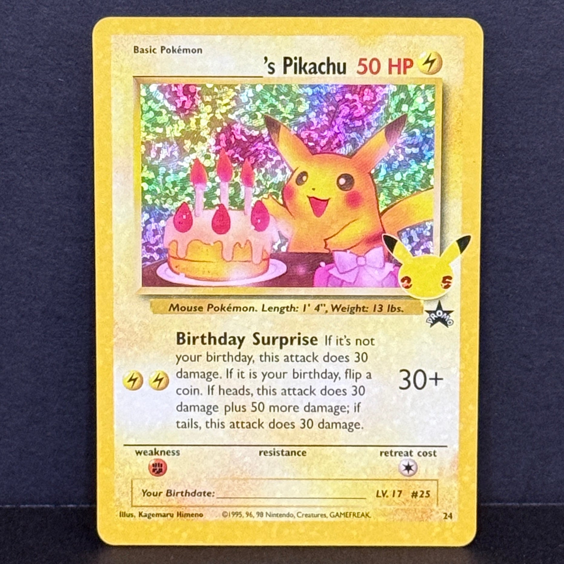 2021 Pokemon Celebrations: Classic Collection 24/53 ____'s Pikachu
