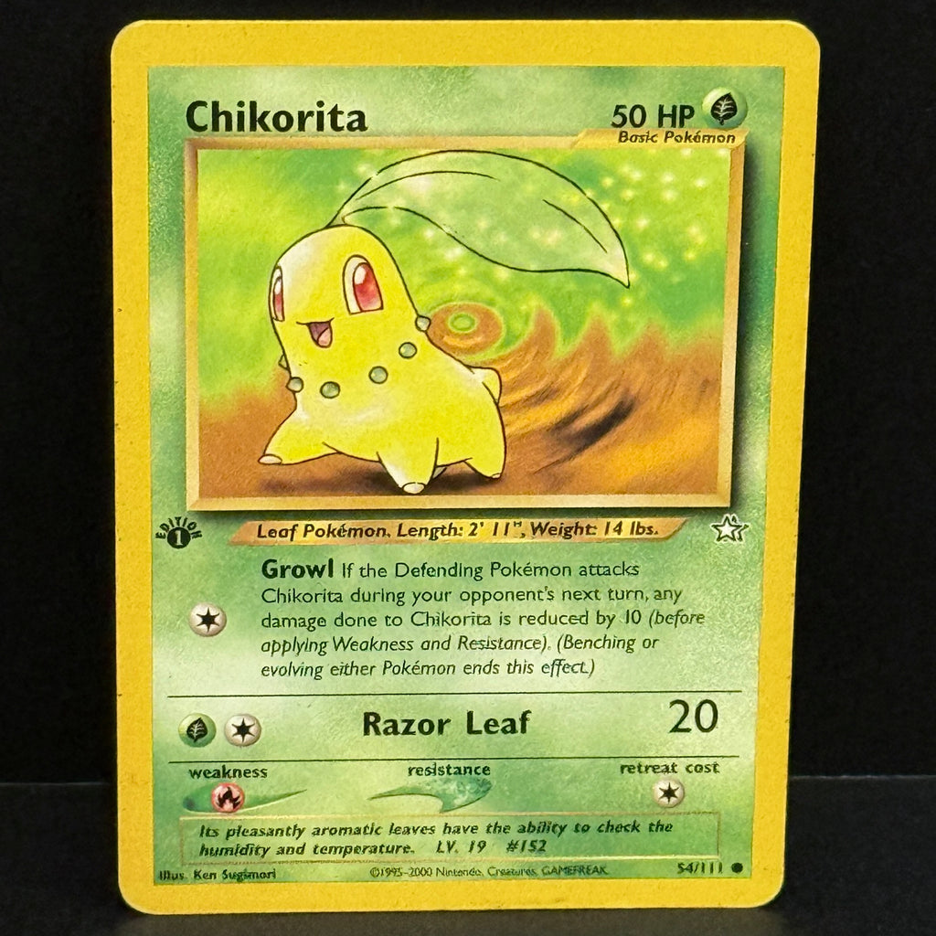 2000 Pokemon Neo Genesis 054/111 Chikorita Common