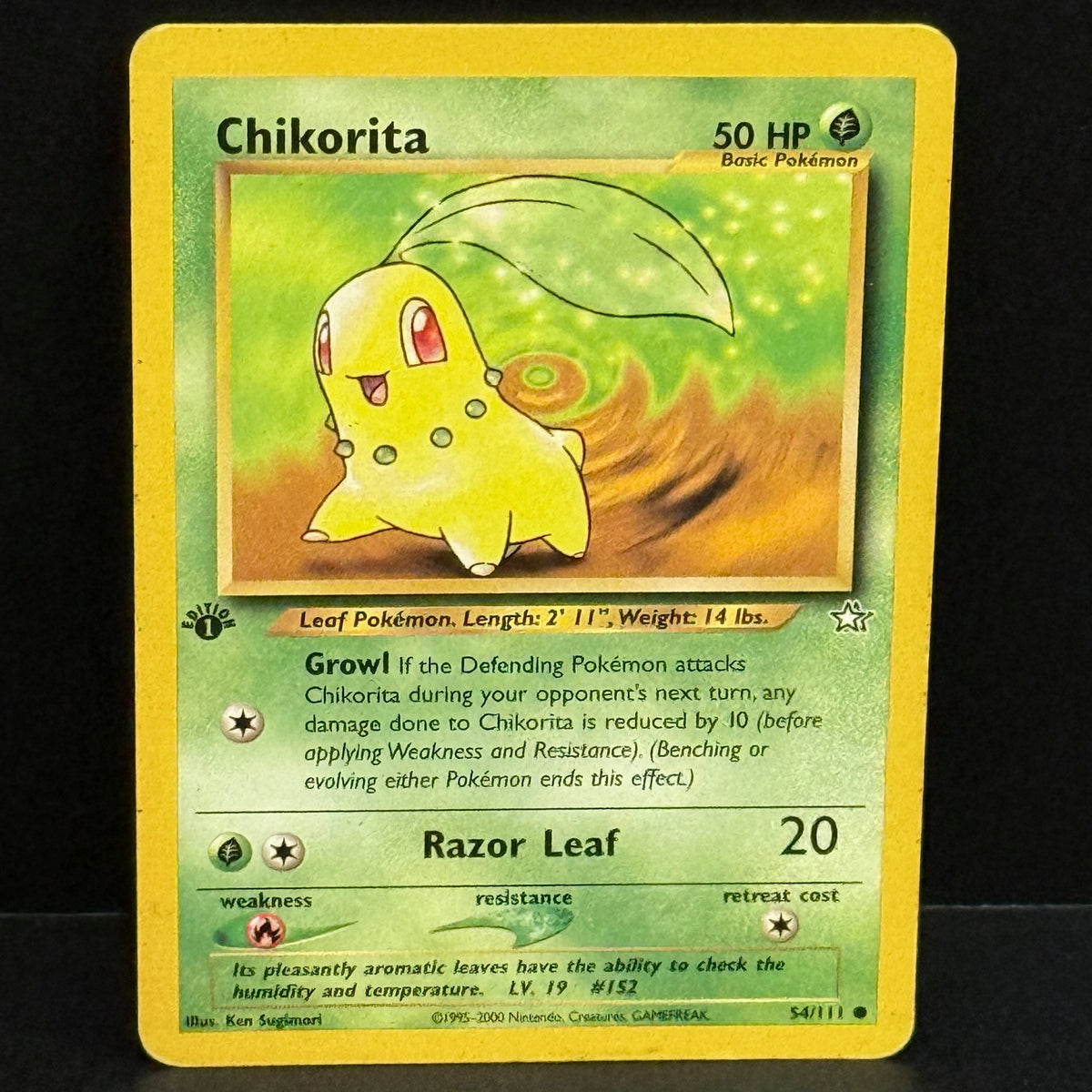2000 Pokemon Neo Genesis 054/111 Chikorita Common