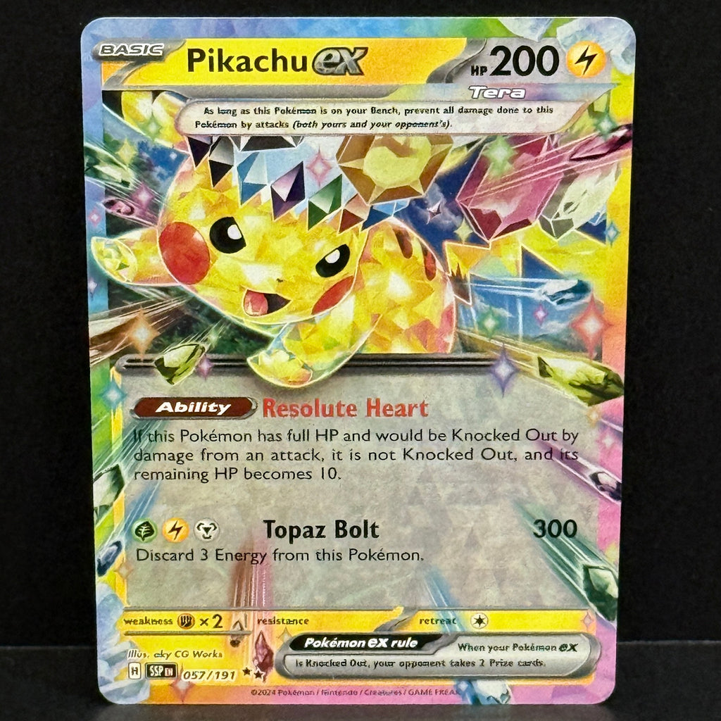 2024 Pokemon Surging Sparks 057/191 Pikachu EX Double Rare