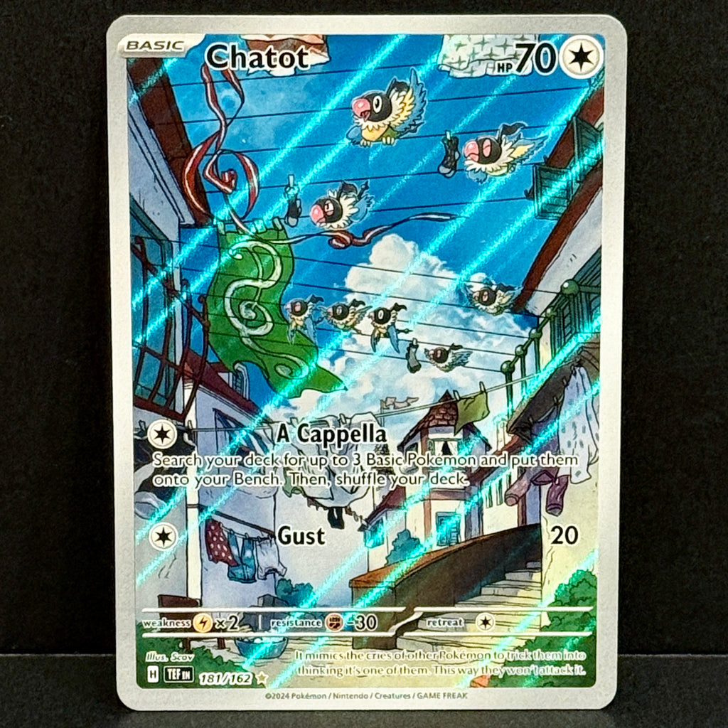 2024 Pokemon Temporal Forces 181/162 Chatot Illustration Rare