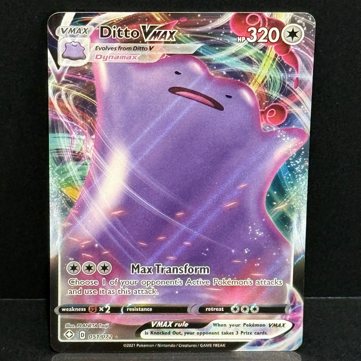 2021 Pokemon Shining Fates 051/072 Ditto VMAX Ultra Rare