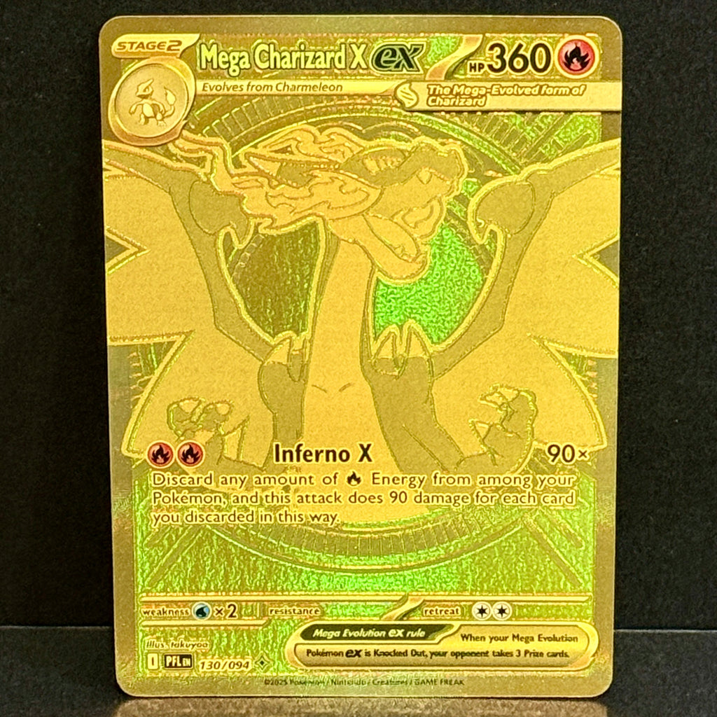 2025 Pokemon Phantasmal Flames 130/094 Mega Charizard X EX Mega Hyper Rare