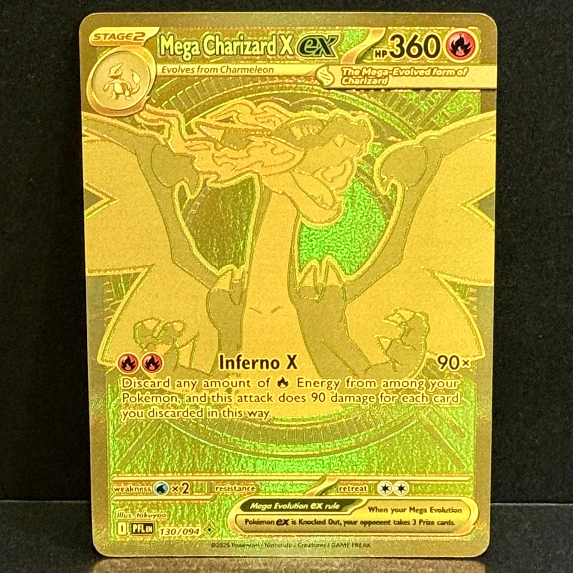 2025 Pokemon Phantasmal Flames 130/094 Mega Charizard X EX Mega Hyper Rare