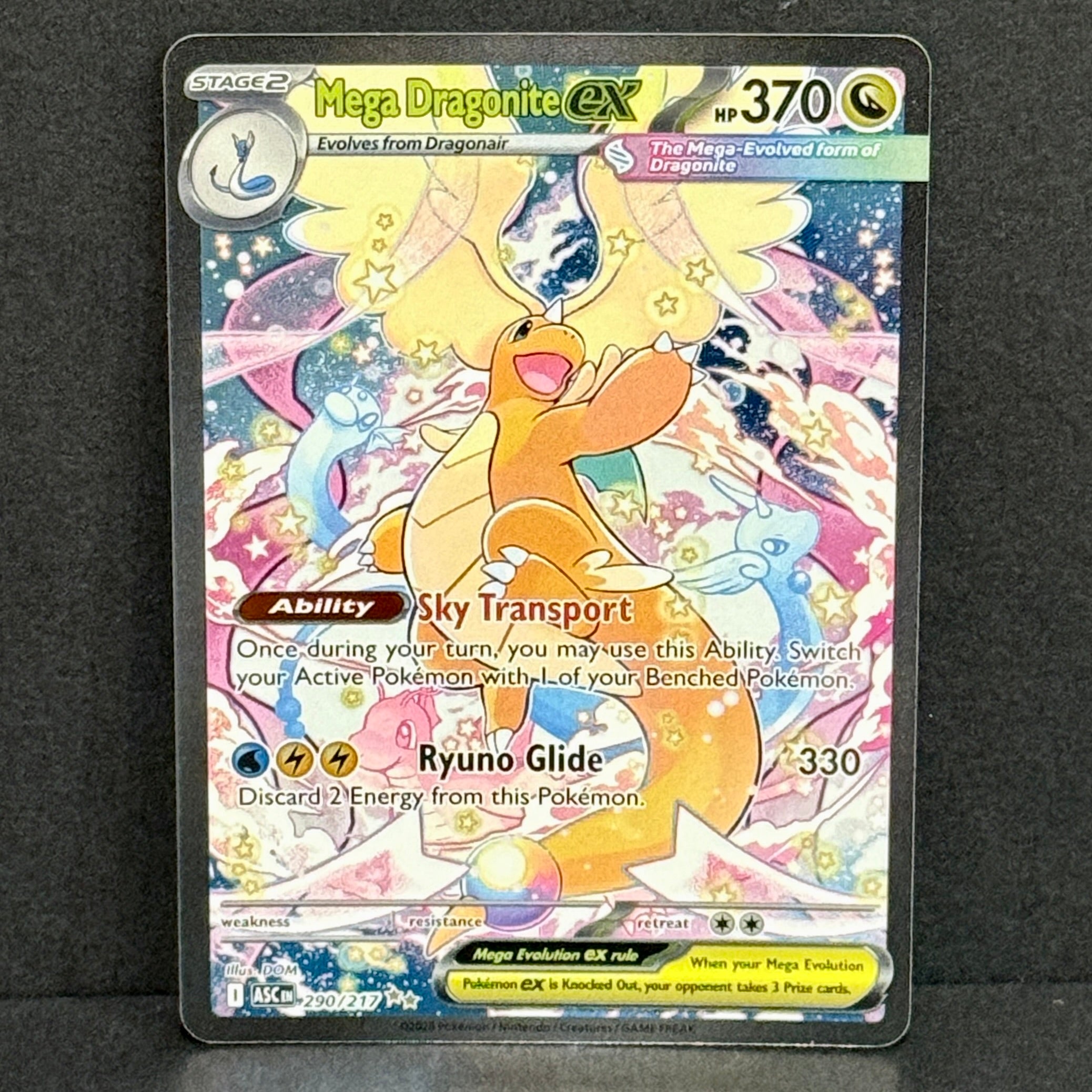 2025 Pokemon Ascended Heroes 290/217 Mega Dragonite EX Special Illustration Rare