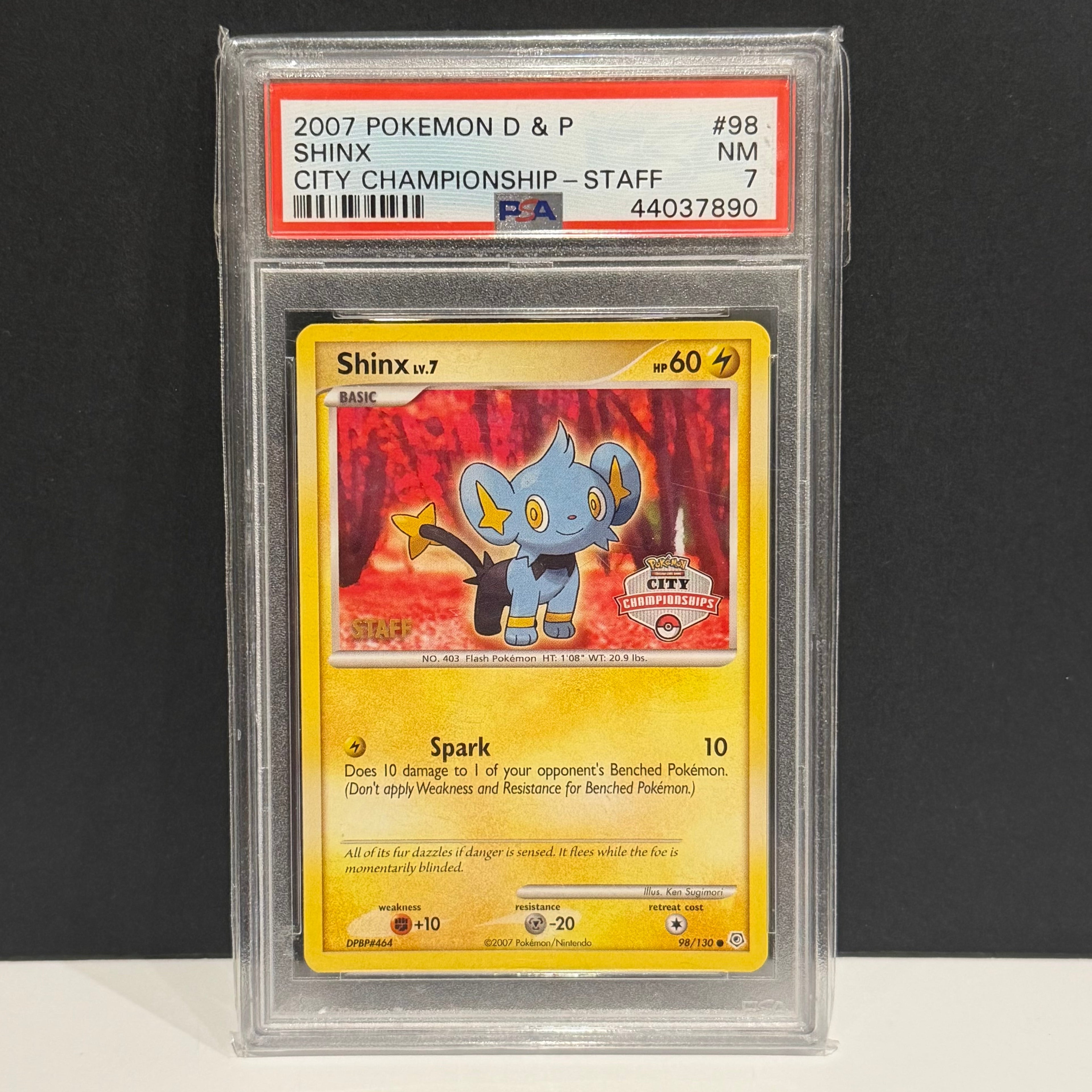 2007 Pokemon Nintendo Promos 98/130 Shinx Promo STAFF Stamp PSA 7
