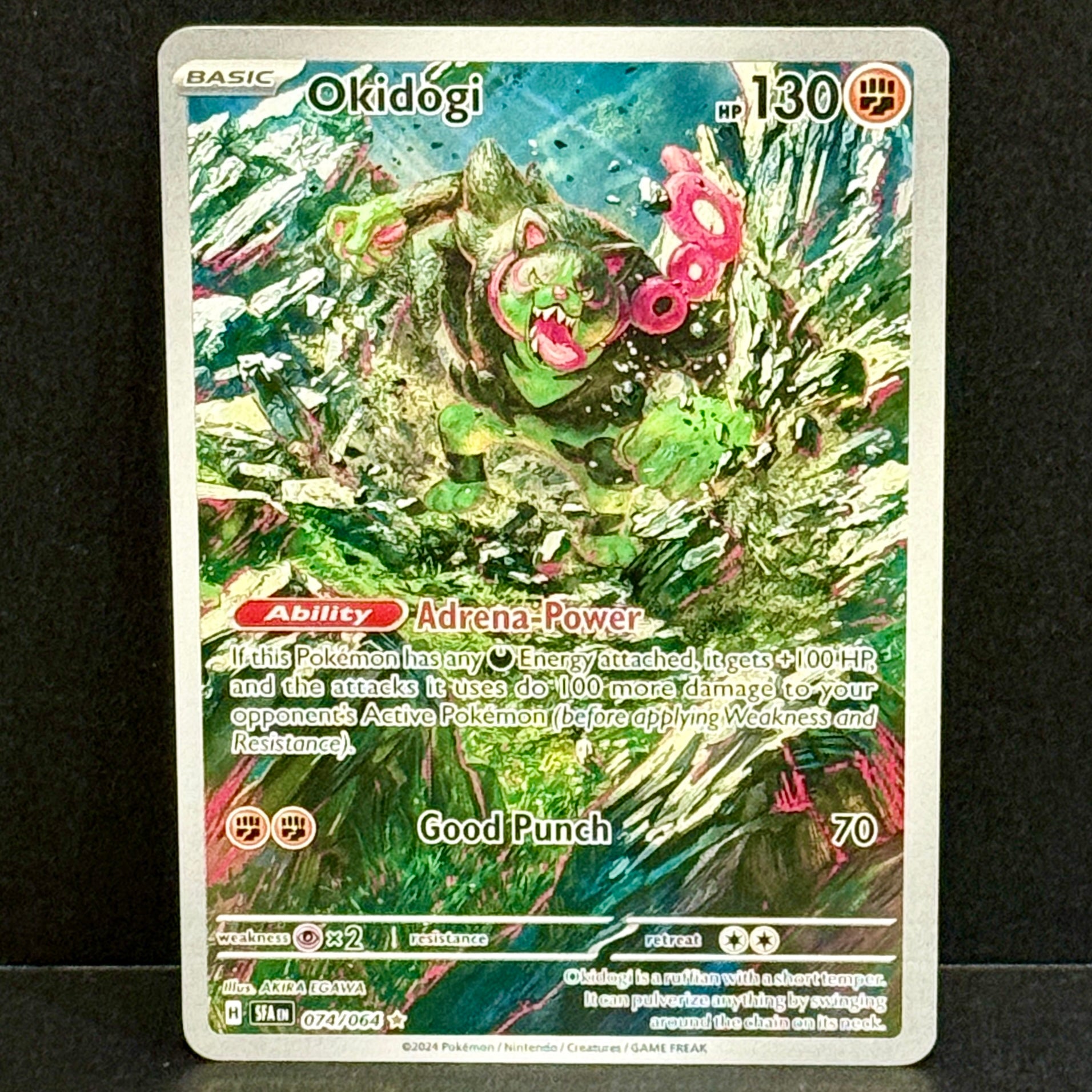 2024 Pokemon Shrouded Fable 074/064 Okidogi Illustration Rare