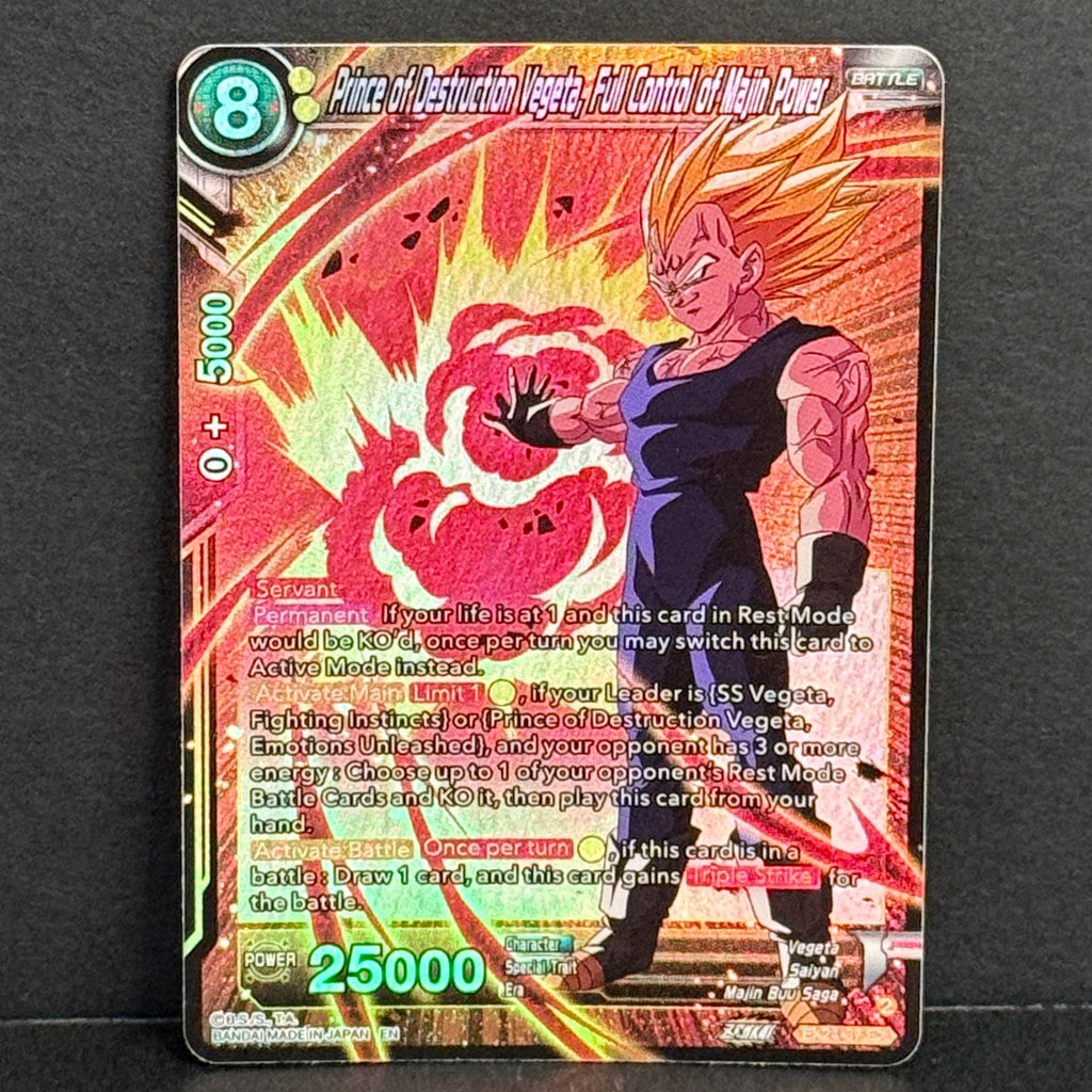 DBS Prince of Destruction Vegeta, Full Control of Majin Power EX24-37 Expansion Rare