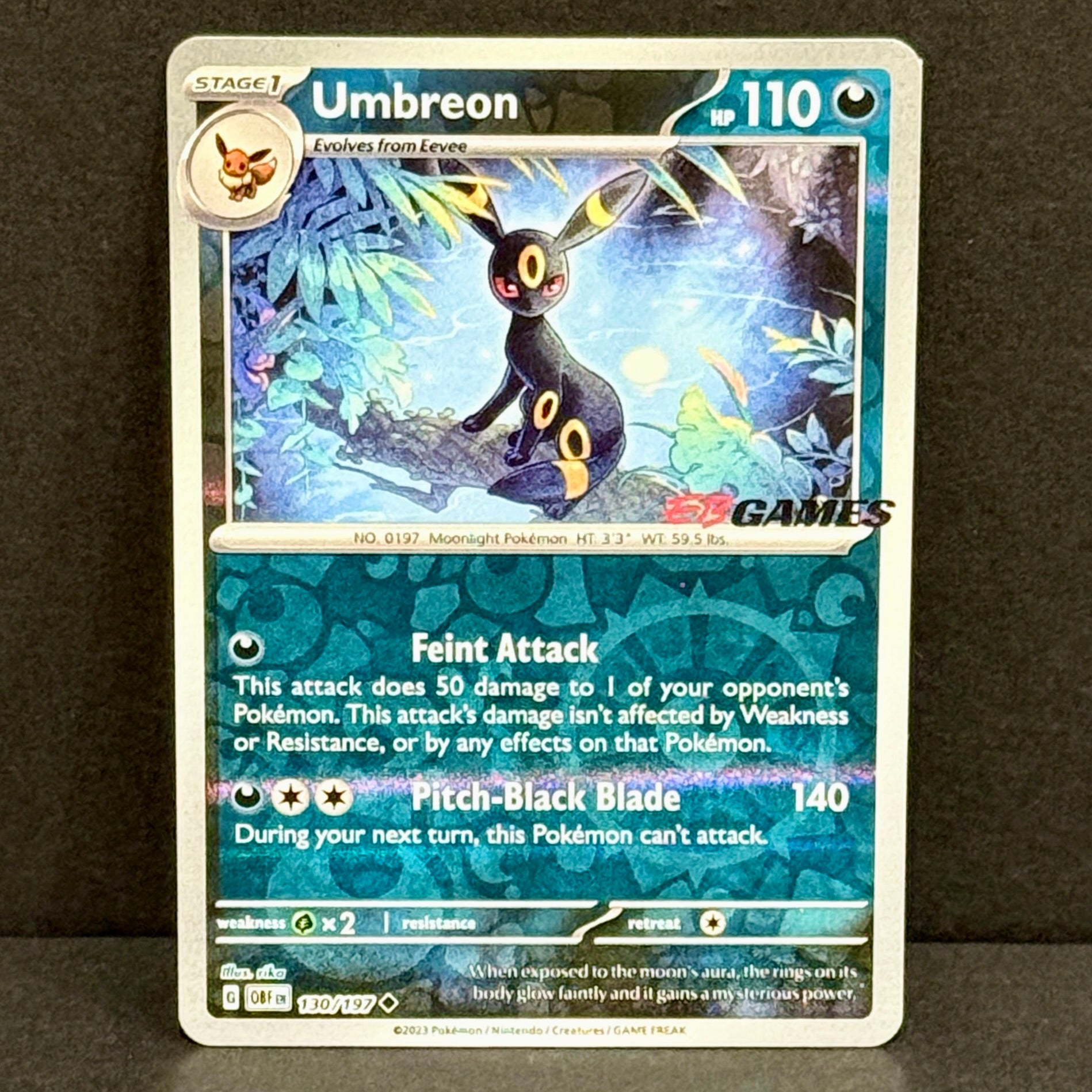 2026 Pokemon EB Games Stamped Promo 130/197 Umbreon Promo
