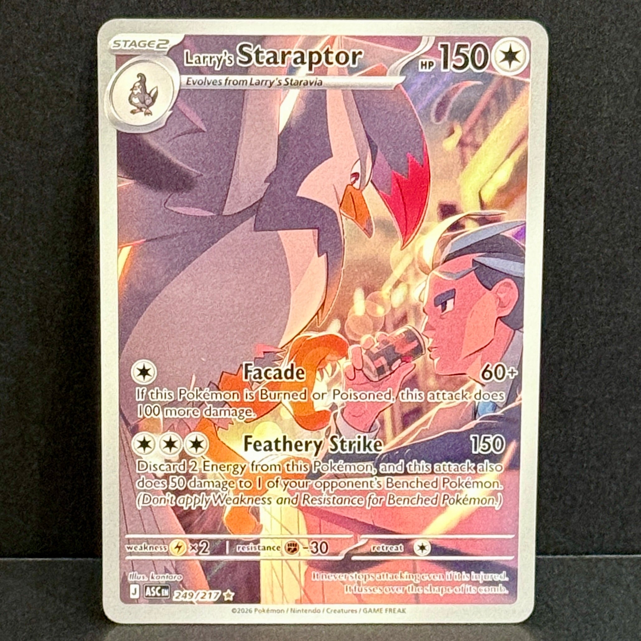2026 Pokemon Ascended Heroes 249/217 Larry's Staraptor Illustration Rare